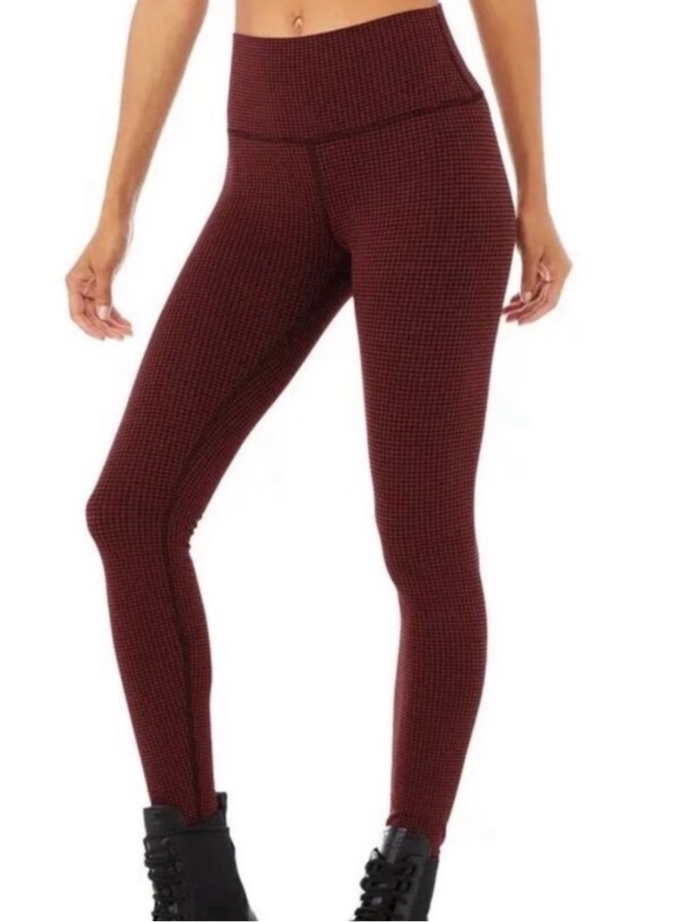 ALO Yoga High-Waist Micro Waffle Legging โ Burgundy